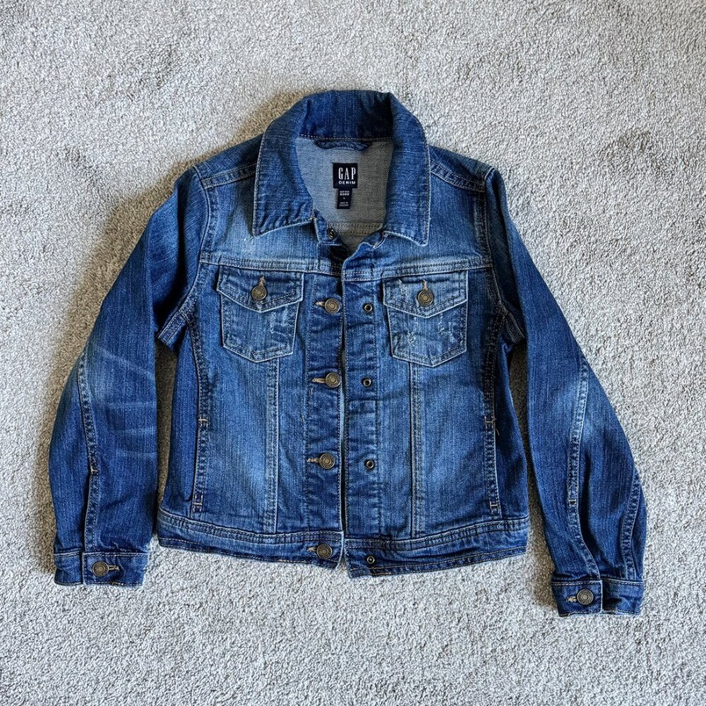 EUC Girls Gap Denim Jean Jacket Size Small
